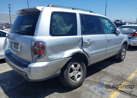 2007 Honda Pilot Ex-L из США, поврежденный, VIN 5FNYF28637B044253